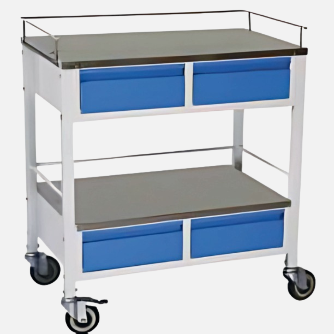 Medicine trolley with drawers by Bharat Surgical Impex Gurugram