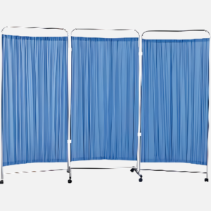 Three panel bed side screen with curtains by Bharat Surgical Impex Gurugram