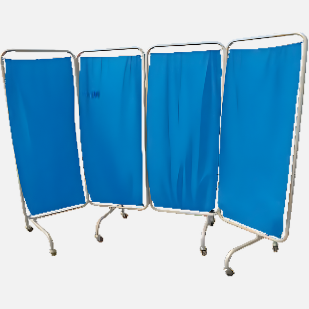 Four panel bed side screen with curtains by Bharat Surgical Impex Gurugram