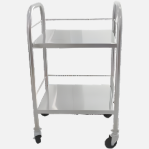 Instrument trolley with two stainless steel shelves by Bharat Surgical Impex Gurugram