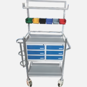 Hospital crash cart with drawers by Bharat Surgical Impex Gurugram