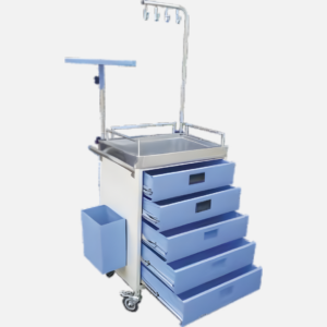 Emergency medicine trolley with drawers by Bharat Surgical Impex Gurugram