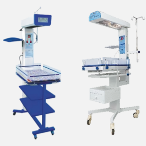 Neonatal radiant warmer with LCD temperature display and heating unit